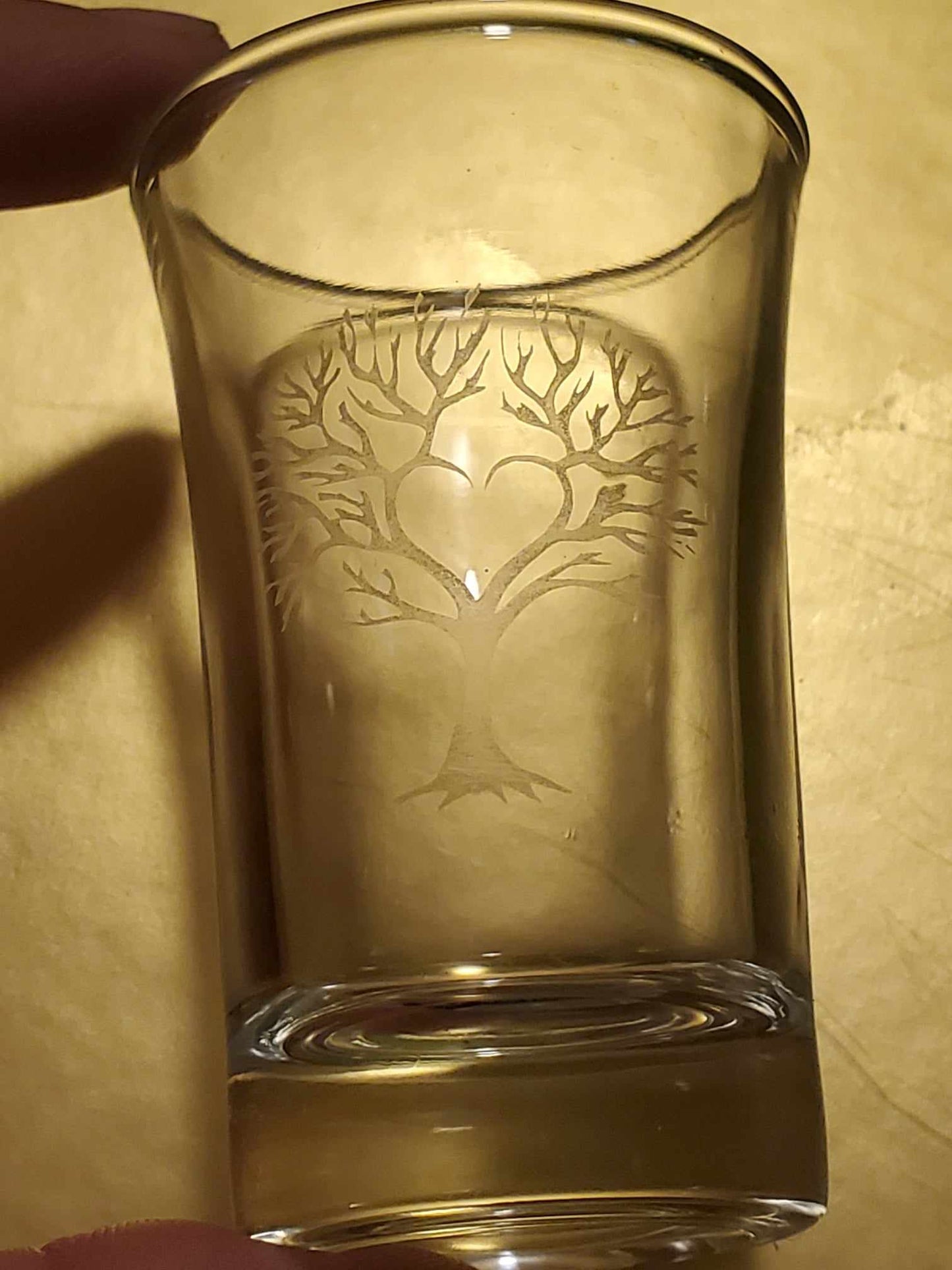 Etched Family Tree Shot Glass